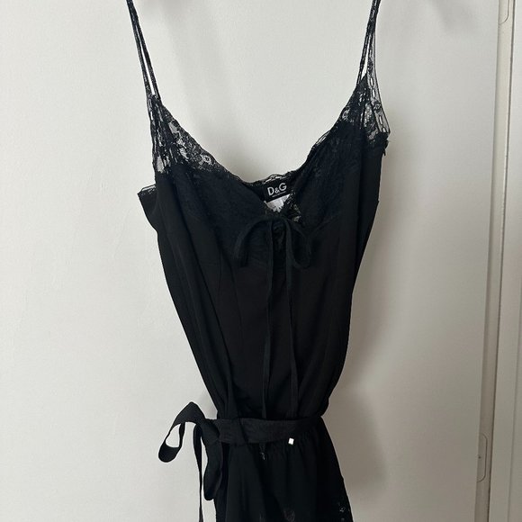 D&G Tops - Dolce & Gabbana Camisole Black lace Top